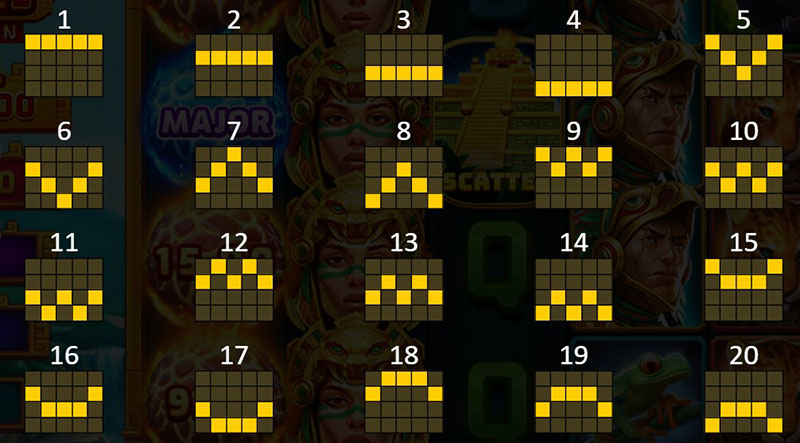 3 Oaks Aztec Fire 2 Slot - 20 Paylines