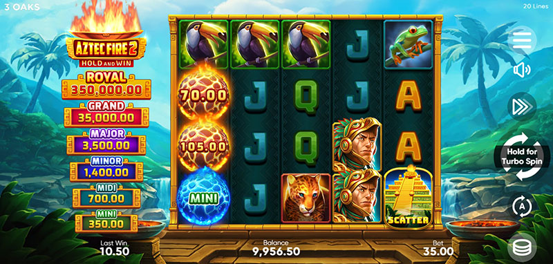 3 Oaks Aztec Fire 2 Slot - Jackpot