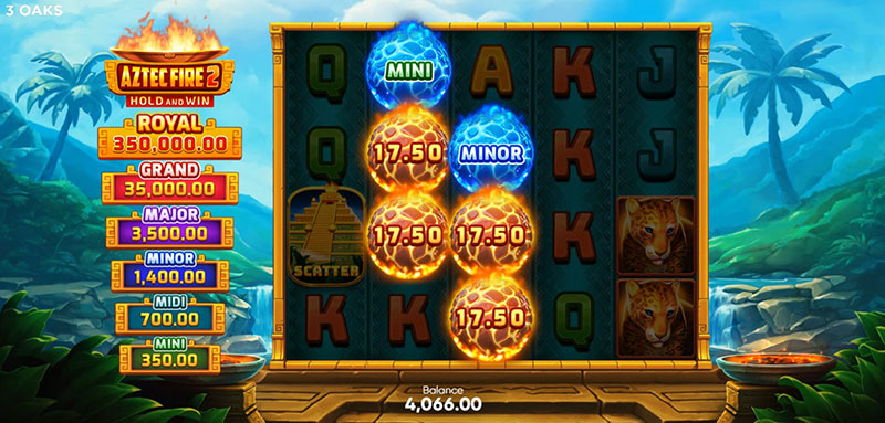 3 Oaks Aztec Fire 2 Slot - Bonus Game