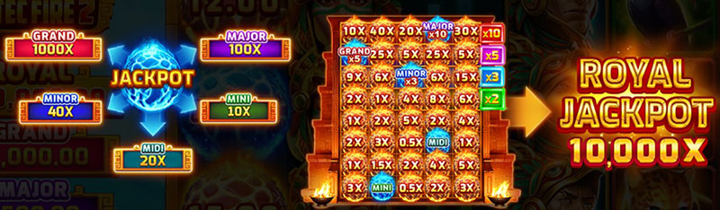 3 Oaks Aztec Fire 2 Slot - Jackpot Bonus