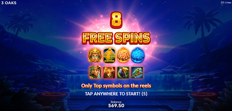 3 Oaks Aztec Fire 2 Slot - 8 Free Spins