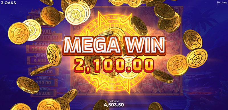 3 Oaks Aztec Fire 2 Slot - Mega Win