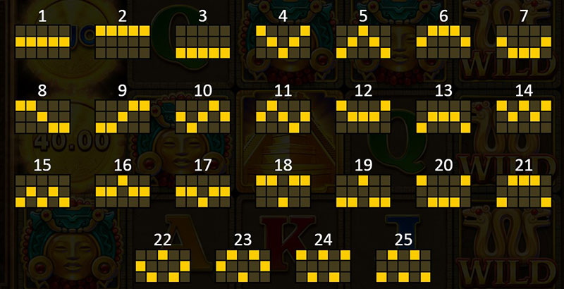 3 Oaks Aztec Sun Slot - 25 Paylines