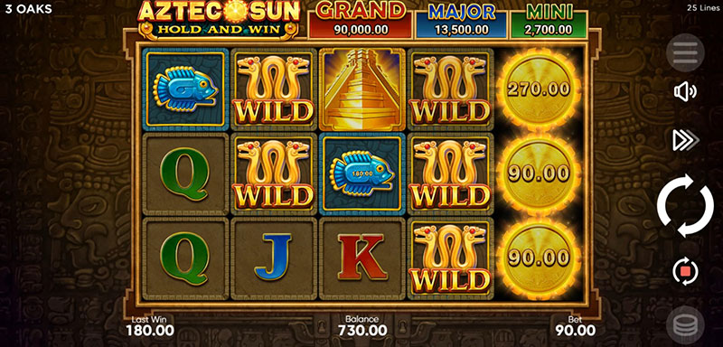 3 Oaks Aztec Sun Slot - Wild Symbol