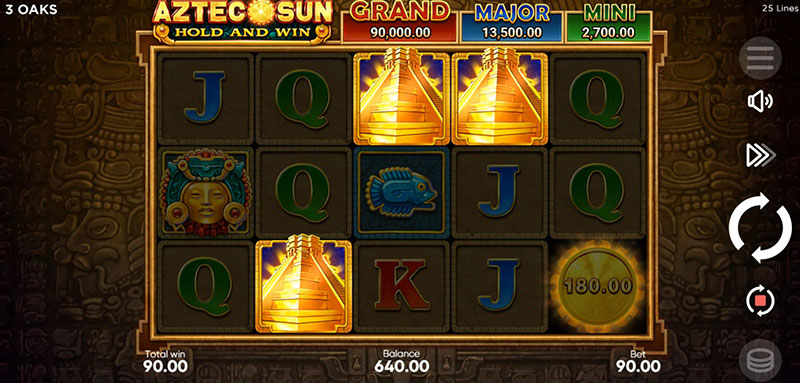 3 Oaks Aztec Sun Slot - Scatter Symbol
