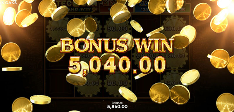 3 Oaks Aztec Sun Slot - Bonus Win