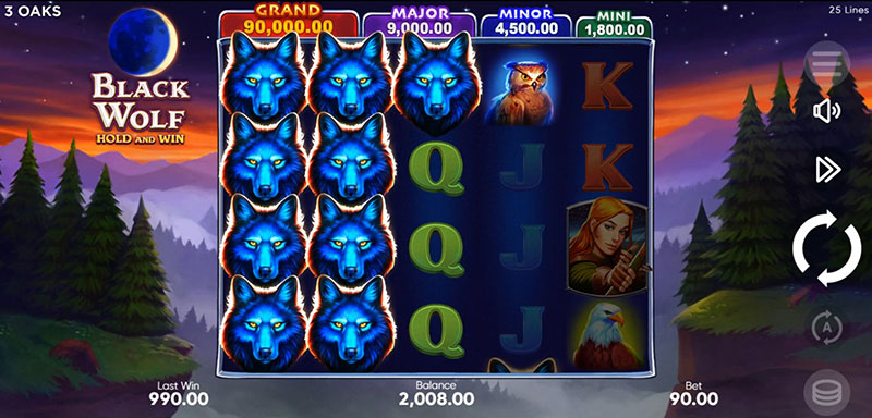 3 Oaks Black Wolf Slot - Wild Symbol