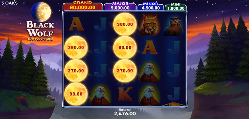 3 Oaks Black Wolf Slot - Trigger Bonus Game