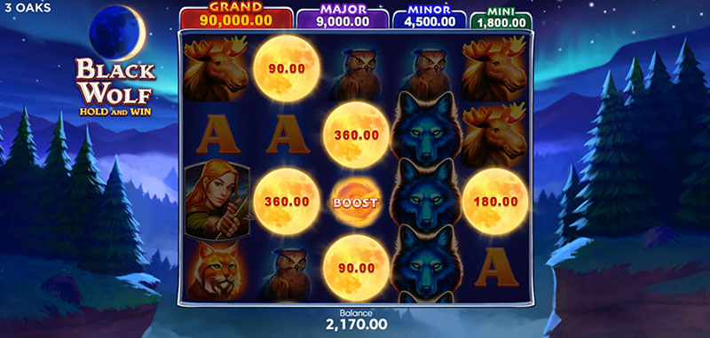 3 Oaks Black Wolf Slot - Trigger Bonus Game