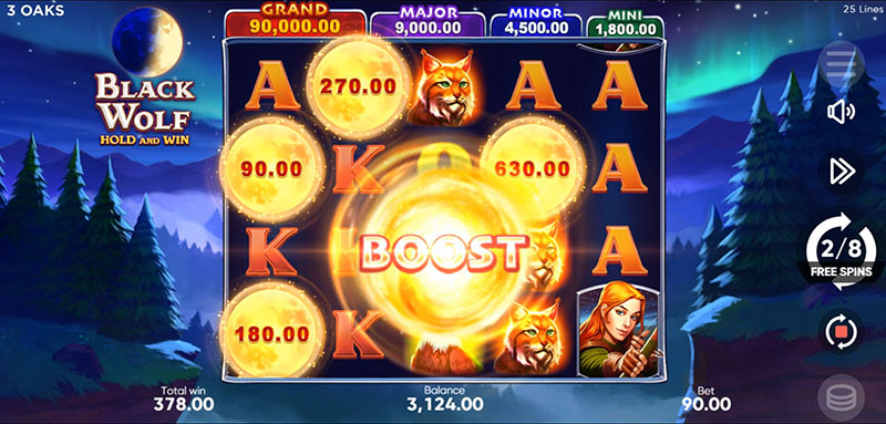 3 Oaks Black Wolf Slot - Trigger Boost Feature