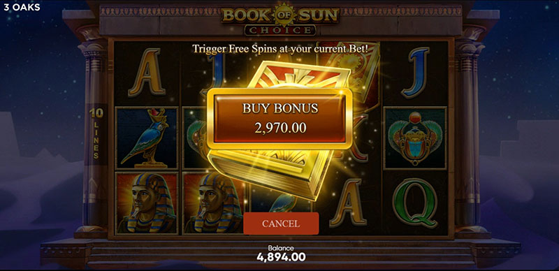 3 Oaks Book of Sun Choice Slot - Buy Bonus