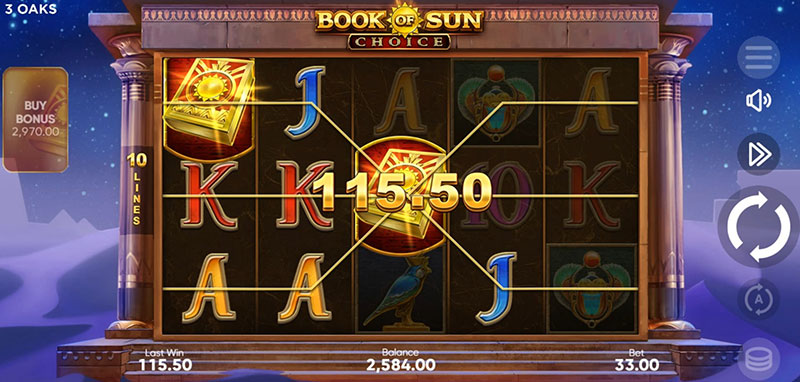 3 Oaks Book of Sun Choice Slot - Wild Symbol