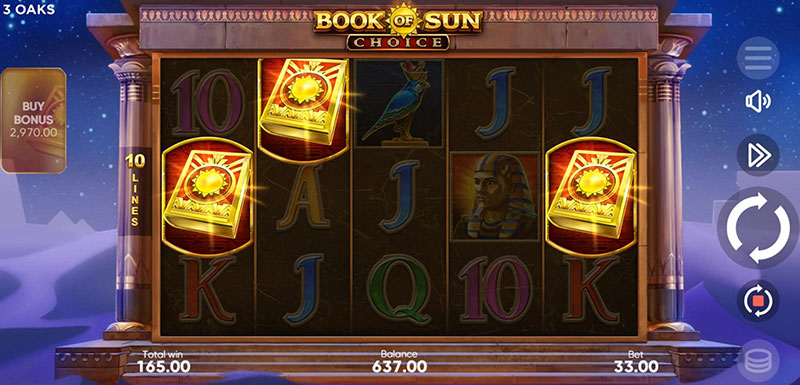 3 Oaks Book of Sun Choice Slot - Free Spins Bonus