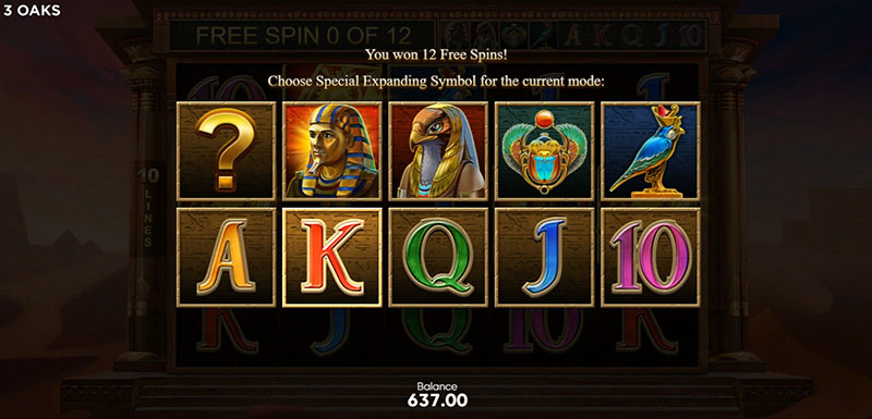 3 Oaks Book of Sun Choice Slot - Select One Expanding Symbol