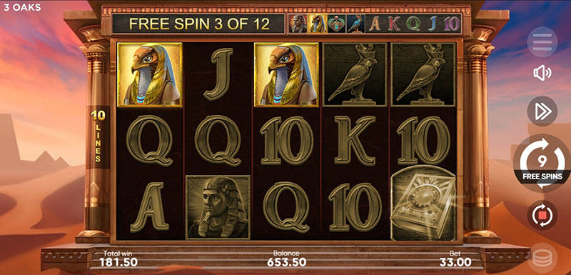3 Oaks Book of Sun Choice Slot - Expanding Symbol Create Multiple Wins