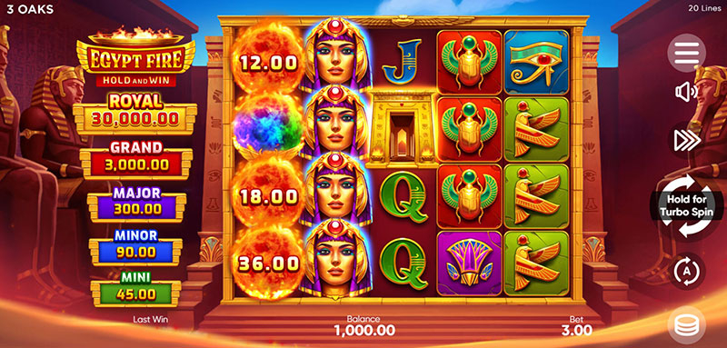 Guide to Play 3 Oaks Egypt Fire Slot