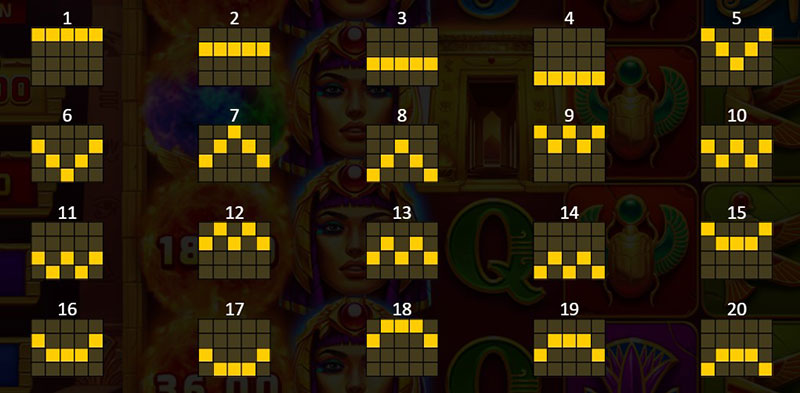 3 Oaks Egypt Fire Slot - 20 Paylines