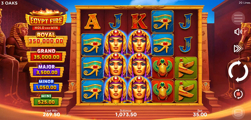 3 Oaks Egypt Fire Slot - Wild Symbol