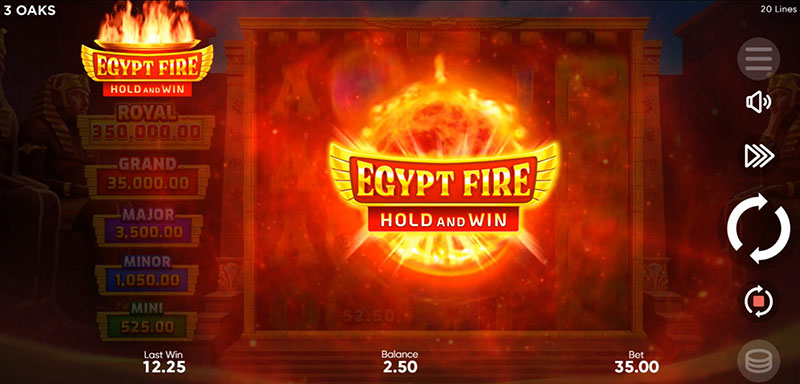 3 Oaks Egypt Fire Slot - Trigger Chance Bonus Symbol