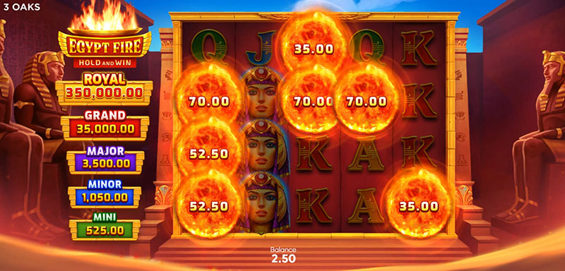 3 Oaks Egypt Fire Slot - Trigger Bonus Symbol
