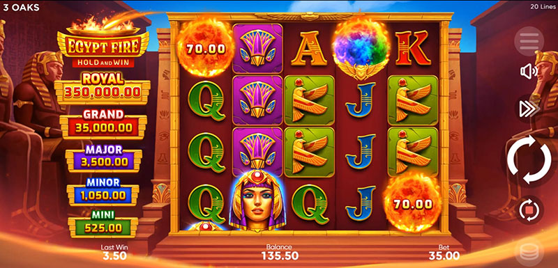 3 Oaks Egypt Fire Slot - Mystery Token Symbol