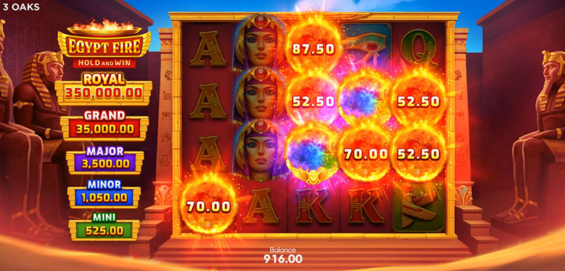 3 Oaks Egypt Fire Slot - Trigger Bonus Game