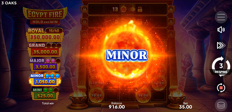 3 Oaks Egypt Fire Slot - Collect 3 Jackpot Token