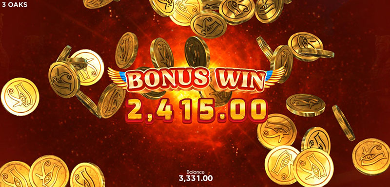 3 Oaks Egypt Fire Slot - Total Bonus Win