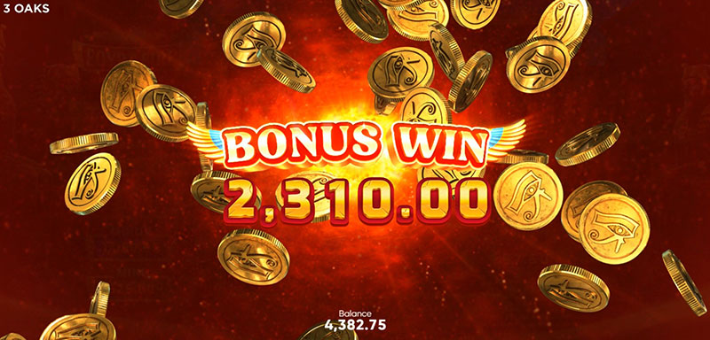 3 Oaks Egypt Fire Slot - Bonus Win