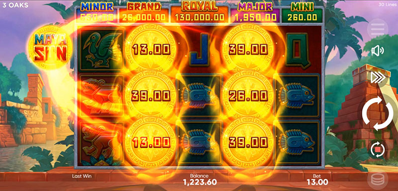 3 Oaks Maya Sun Slot - 6 Bonus Symbols