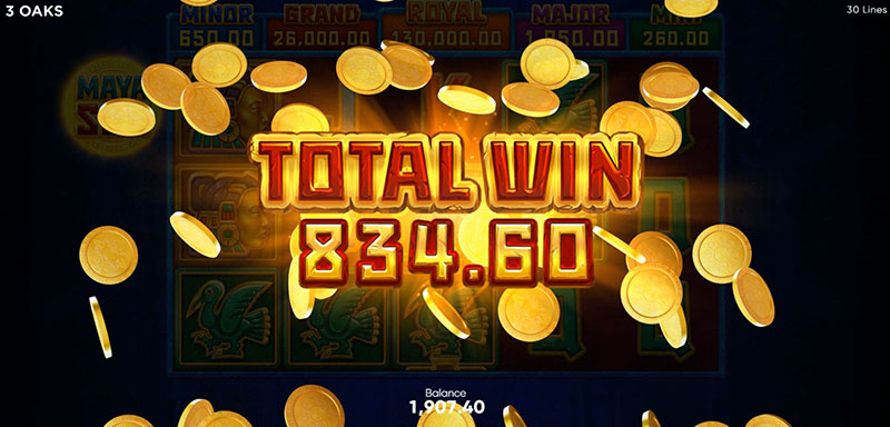 3 Oaks Maya Sun Slot - Total Win