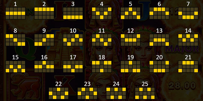 3 Oaks Queen Of The Sun Slot - 25 Paylines