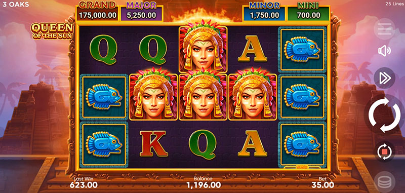 3 Oaks Queen Of The Sun Slot - Wild Symbol