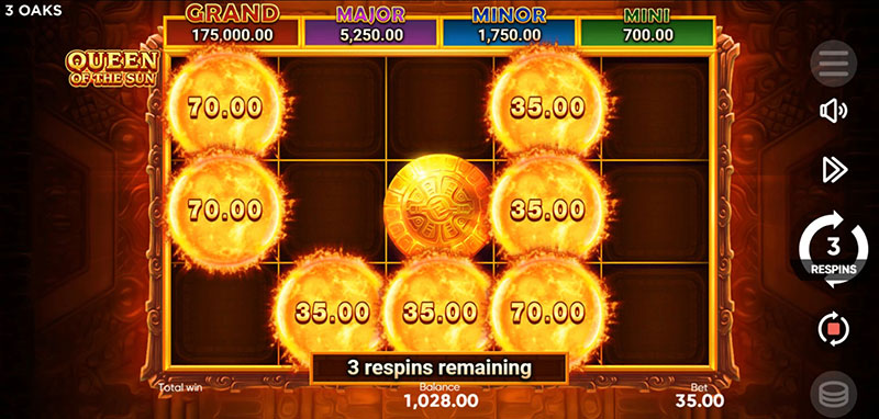 3 Oaks Queen Of The Sun Slot - Mystery Symbol
