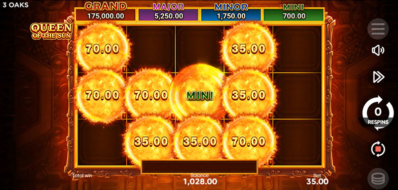 3 Oaks Queen Of The Sun Slot - Mystery Symbol
