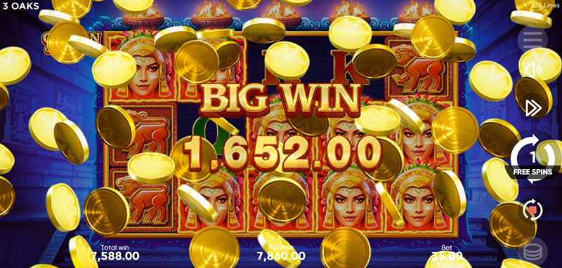 3 Oaks Queen Of The Sun Slot - Big Win
