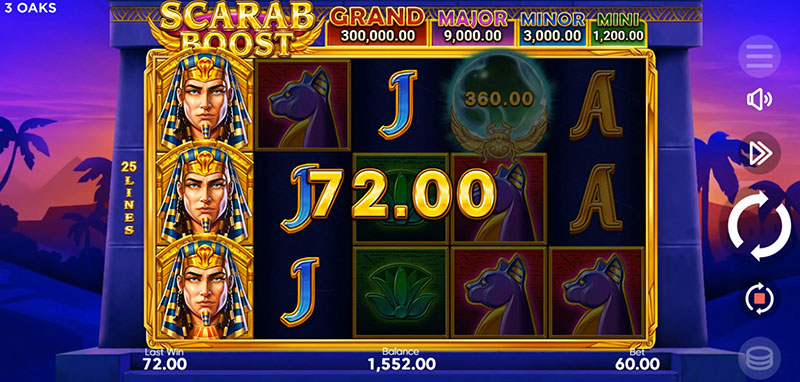 3 Oaks Scarab Boost Slot - Wild Symbol