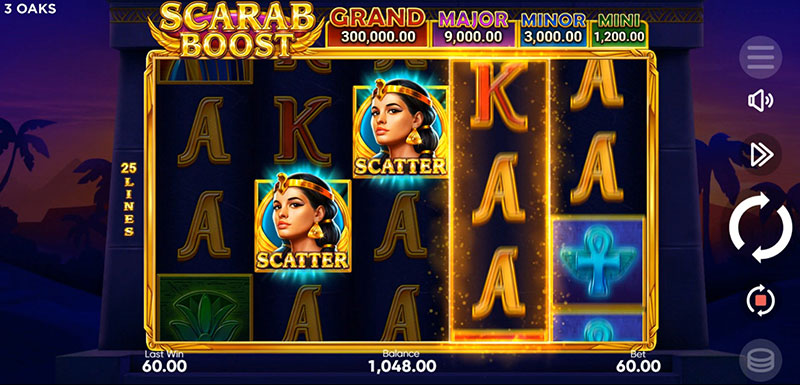 3 Oaks Scarab Boost Slot - Scatter Symbol