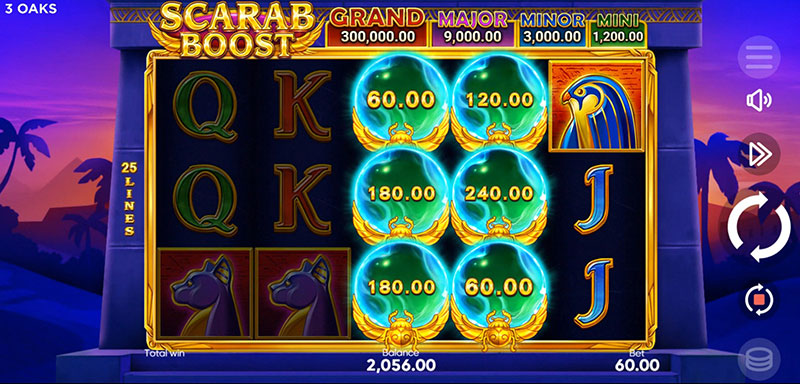 3 Oaks Scarab Boost Slot - Bonus Game