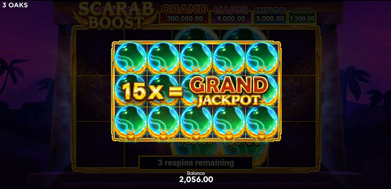 3 Oaks Scarab Boost Slot - Bonus Game