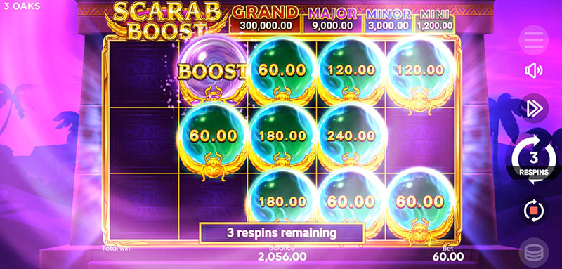 3 Oaks Scarab Boost Slot - Trigger The Boost Feature