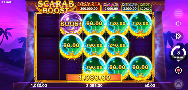 3 Oaks Scarab Boost Slot - Trigger The Boost Feature