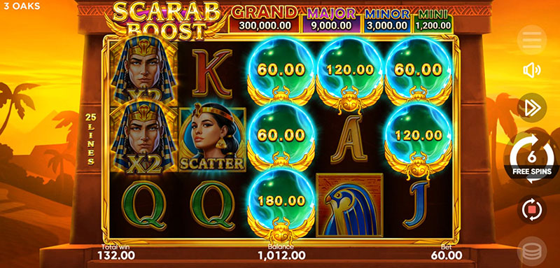 3 Oaks Scarab Boost Slot - Trigger A Boost Feature