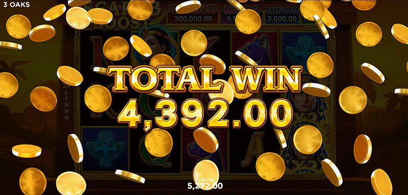 3 Oaks Scarab Boost Slot - Total Win