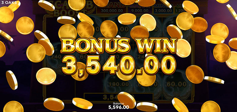 3 Oaks Scarab Boost Slot - Bonus Win