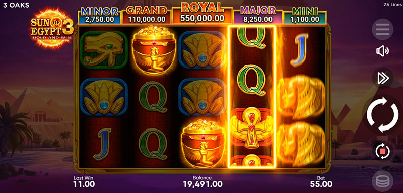 3 Oaks Sun of Egypt 3 Slot - Scatter Symbol