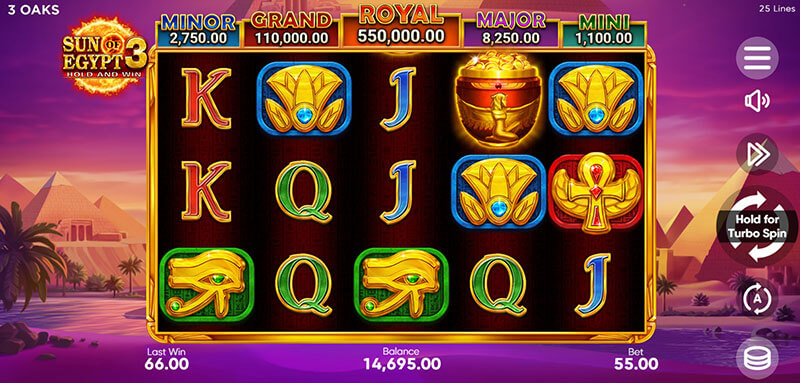 3 Oaks Sun of Egypt 3 Slot - Jackpot