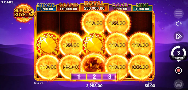 3 Oaks Sun of Egypt 3 Slot - Super Bonus Symbol Land