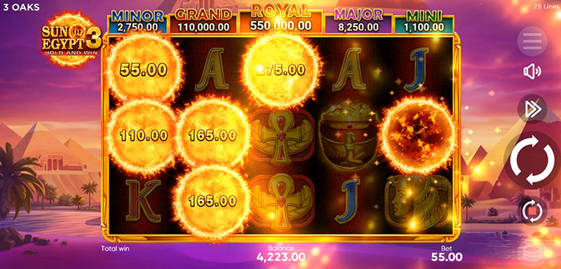 3 Oaks Sun of Egypt 3 Slot - Super Bonus Game