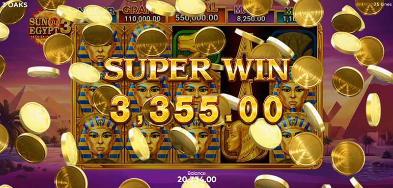 3 Oaks Sun of Egypt 3 Slot - Super Win